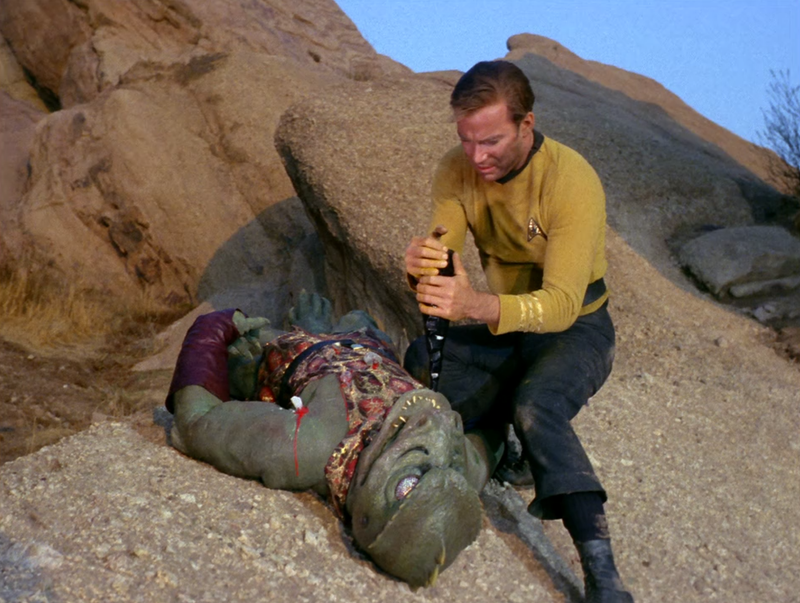 Kirk wrestles with his moral code and primal urges.